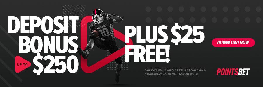 PointsBet - Deposit Bonus Up to $250
