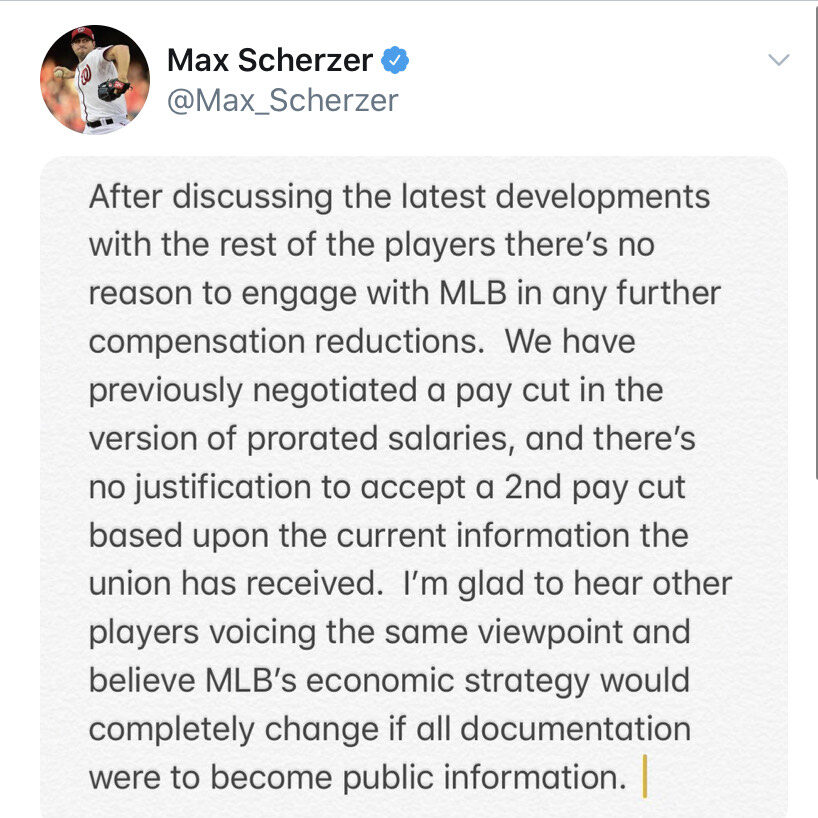 Max Scherzer's Take On MLB's Proposals